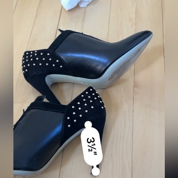 Jason Wu All Leather Gold Studded Made in Italy Bootie in Black 36.5 - Picture 12 of 14